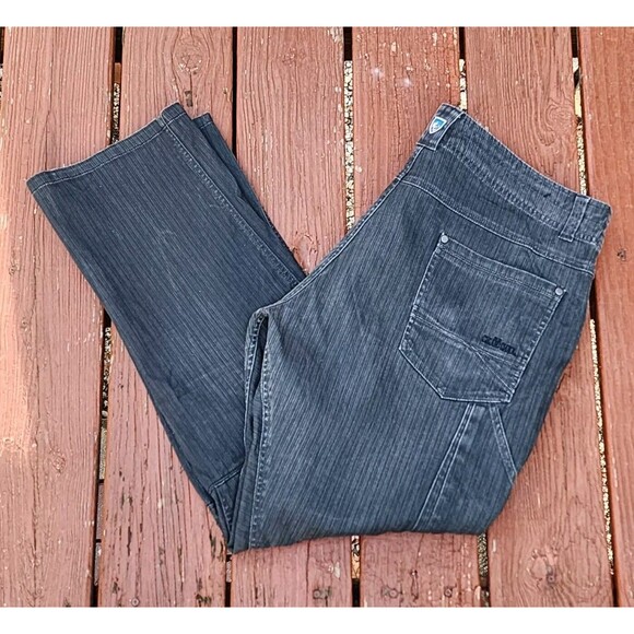 Kuhl Mens Pants Patina Dye Outdoor Gray Casual work ‎ Pin striped 38x32”